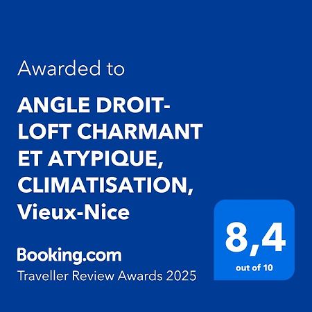 Angle Droit- Loft Charmant Et Atypique, Climatisation, Vieux-尼斯 外观 照片